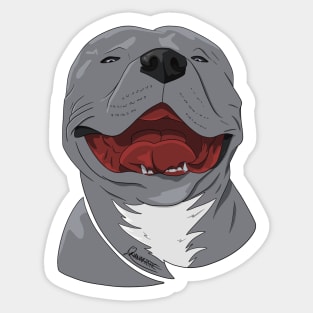 Happy Pitbull Sticker